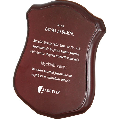 Ahşap Plaket